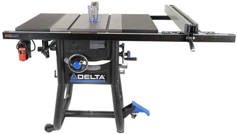 Delta 36-5100T2 10 Inch Left Tilt Table Saw 30 in Rip Capacity with Cast Wings